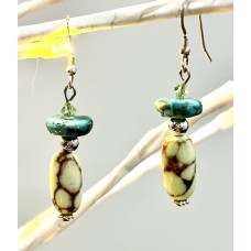 046 boucles d'oreilles turquoises, swarovski